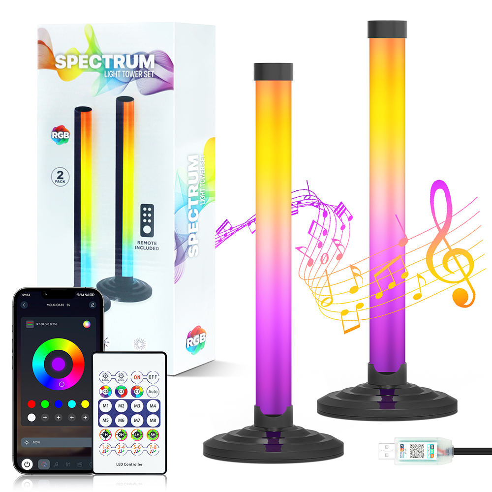 Home Cinema Tv - Lampadaire d'angle LED intelligent 5V, synchronisation