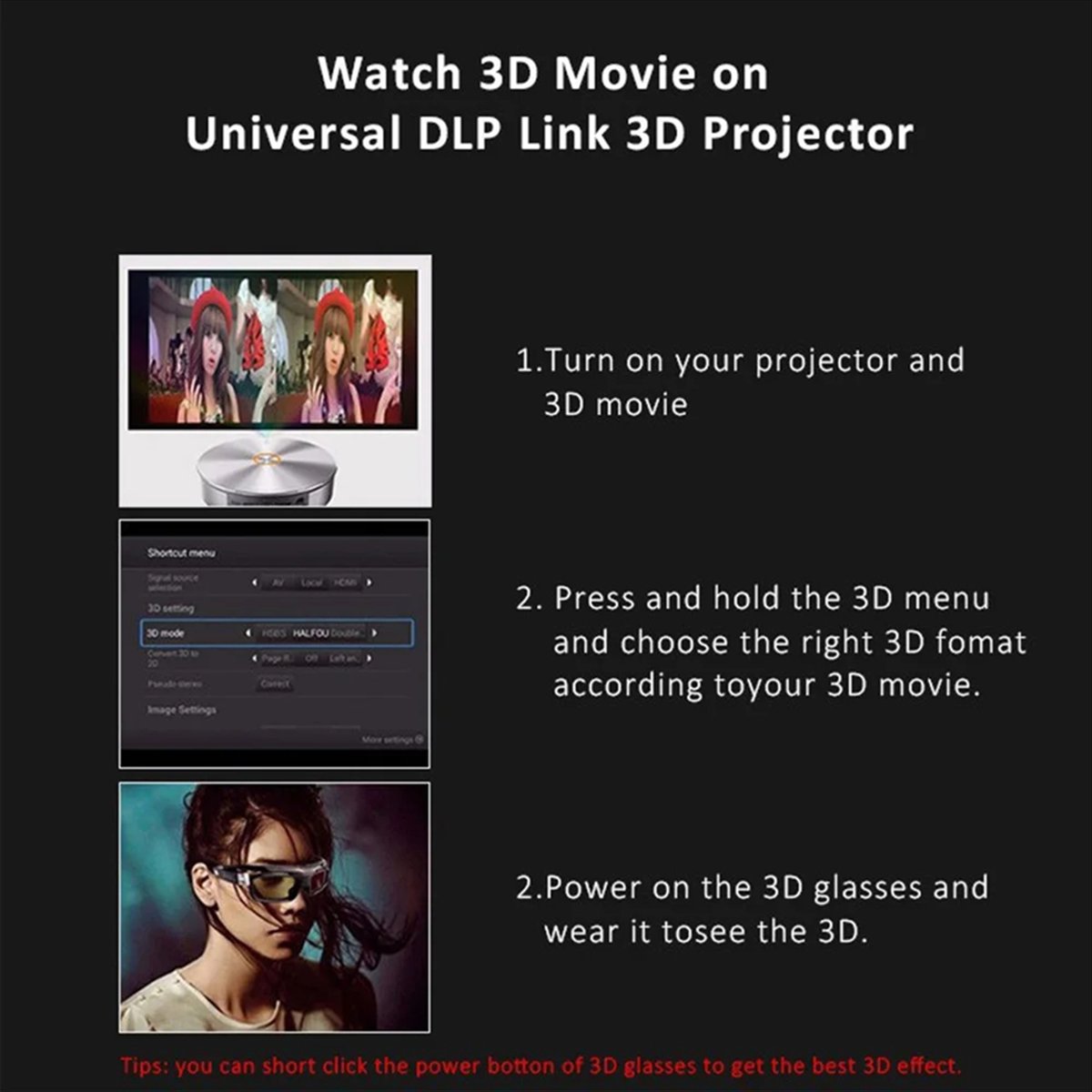 Lunettes 3D à obturateur actif - Home Cinema Tv avis et prix